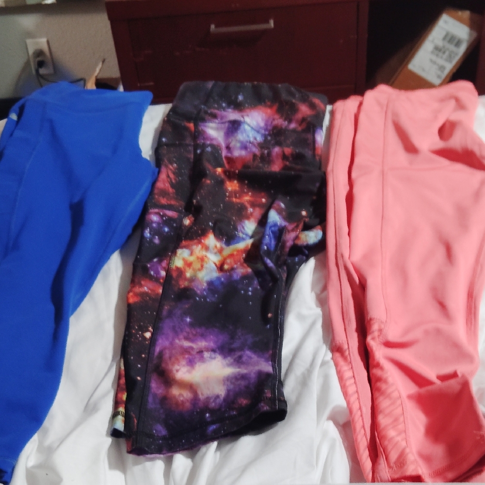 Bally Blue and Black Leggings for Active Wear